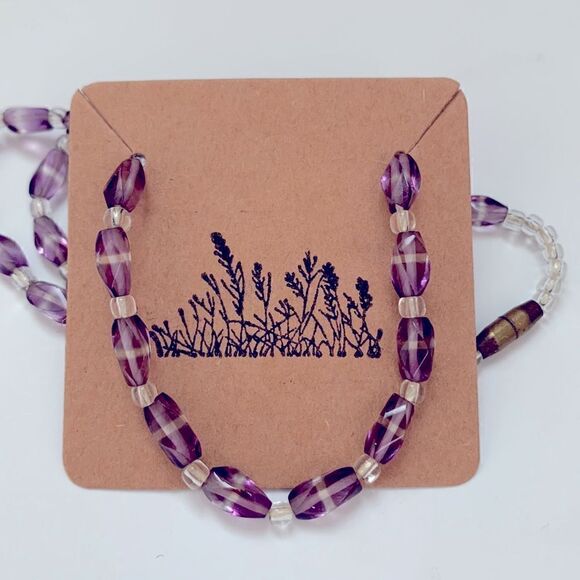 💜Genuine crystal stone choker - Picture 1 of 5